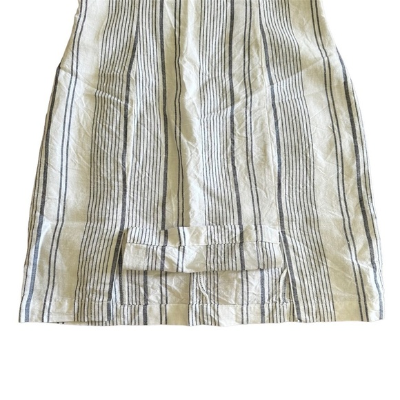 Forever 21 Dress Linen Blend Mini Navy Blue & White Size Small - Picture 3 of 6